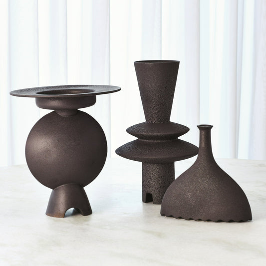 Camille Geometric Vase by Global Views. Made from ceramic in a eclectic & global style.