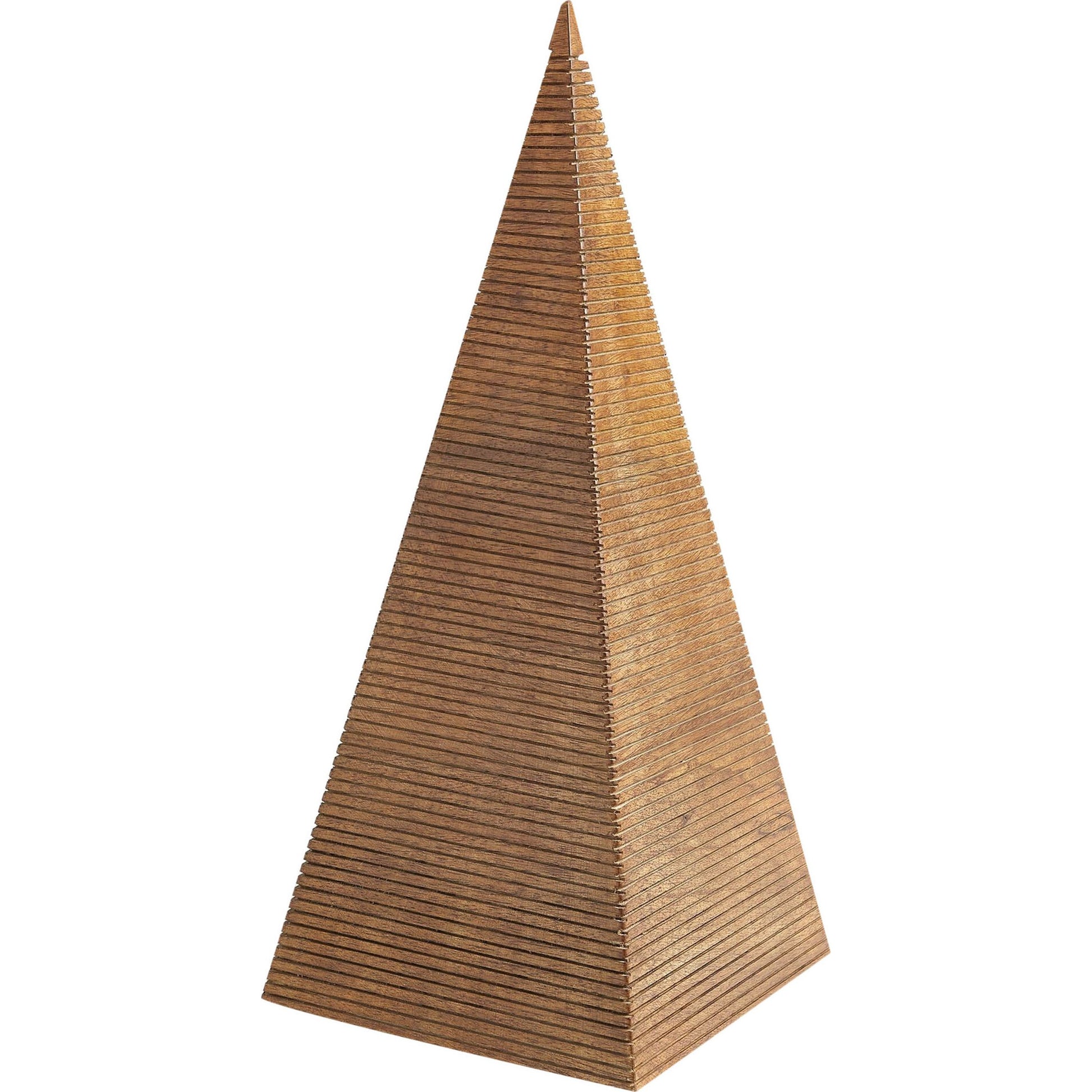 Beaumont Wooden Pyramid by Global Views in wood textured. Made from mango in a eclectic & global style.