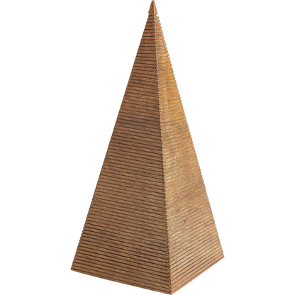 Beaumont Wooden Pyramid by Global Views in wood textured. Made from mango in a eclectic & global style.
