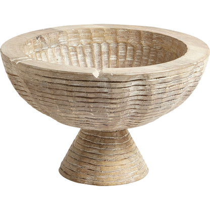 Bovet Bowl by Global Views in gray blonde. Made from mango in a eclectic & global style.