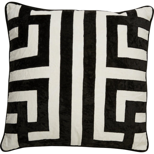 Cosmic by Nikki Chu CNK06 Pillow by Jaipur Living in white, black. Made from 100% linen in a transitional style.