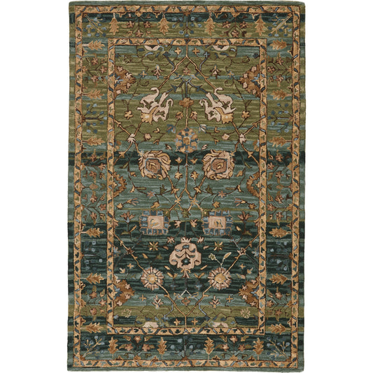 Cardamom COM03 Rug by Jaipur Living in green, blue. Made from 100% wool in a unique style.