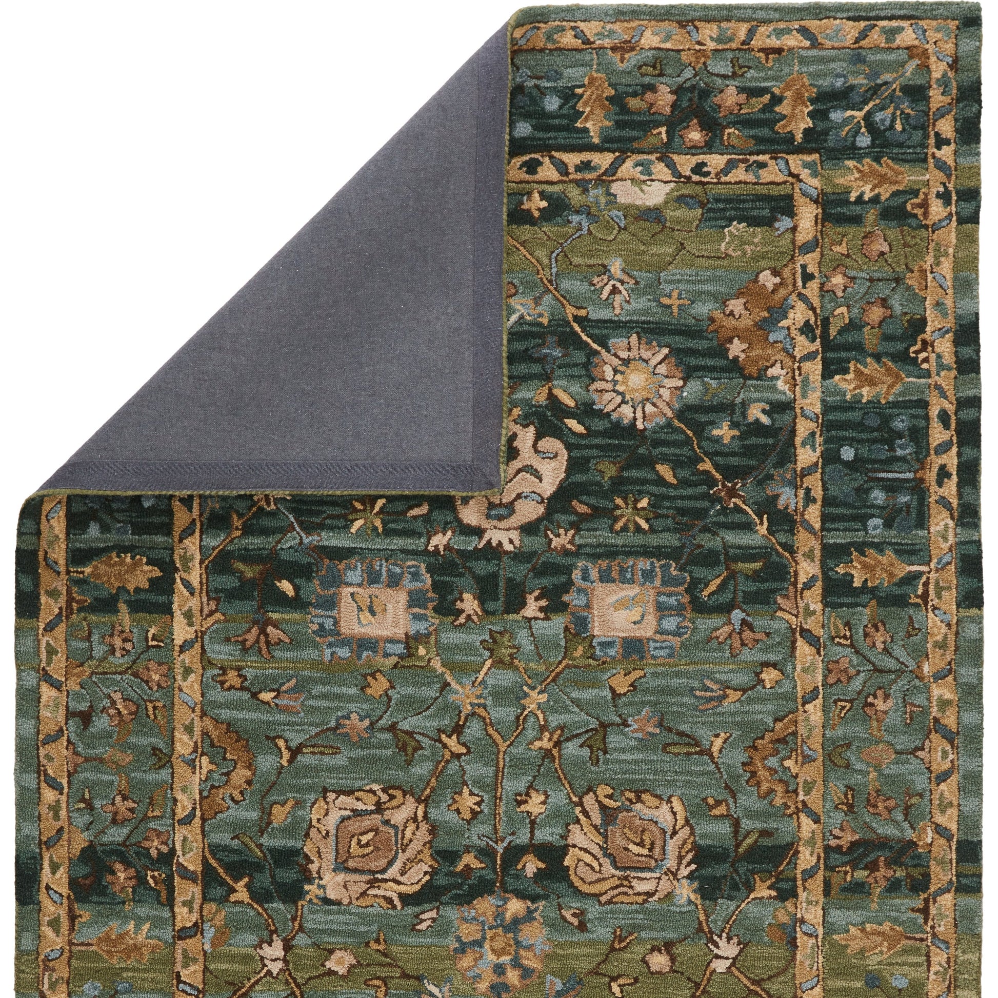 Cardamom COM03 Rug by Jaipur Living in green, blue. Made from 100% wool in a unique style.