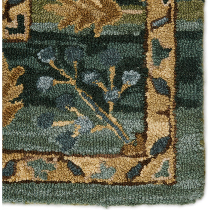Cardamom COM03 Rug by Jaipur Living in green, blue. Made from 100% wool in a unique style.