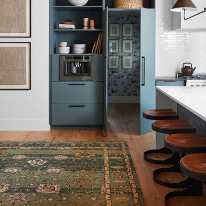 Cardamom COM03 Rug by Jaipur Living in green, blue. Made from 100% wool in a unique style.