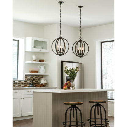 Corinne Globe Pendant by Generation Lighting in polished nickel. Made from unique in a modern style.