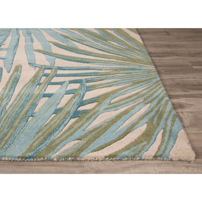 Coastal Seaside COS33 Rug by Jaipur Living in blue, green. Made from 100% wool in a unique style.