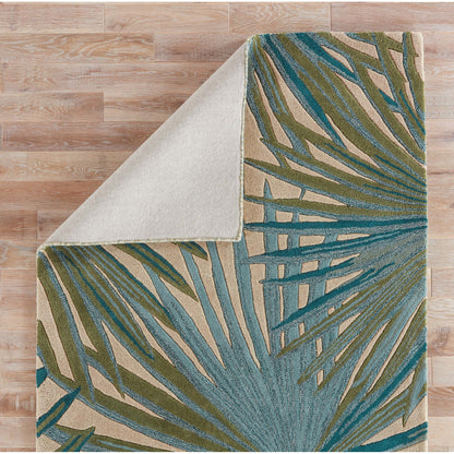 Coastal Seaside COS33 Rug by Jaipur Living in blue, green. Made from 100% wool in a unique style.