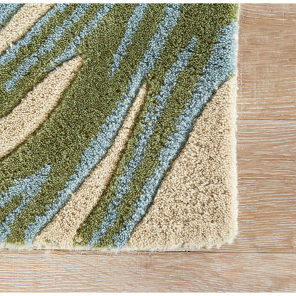 Coastal Seaside COS33 Rug by Jaipur Living in blue, green. Made from 100% wool in a unique style.