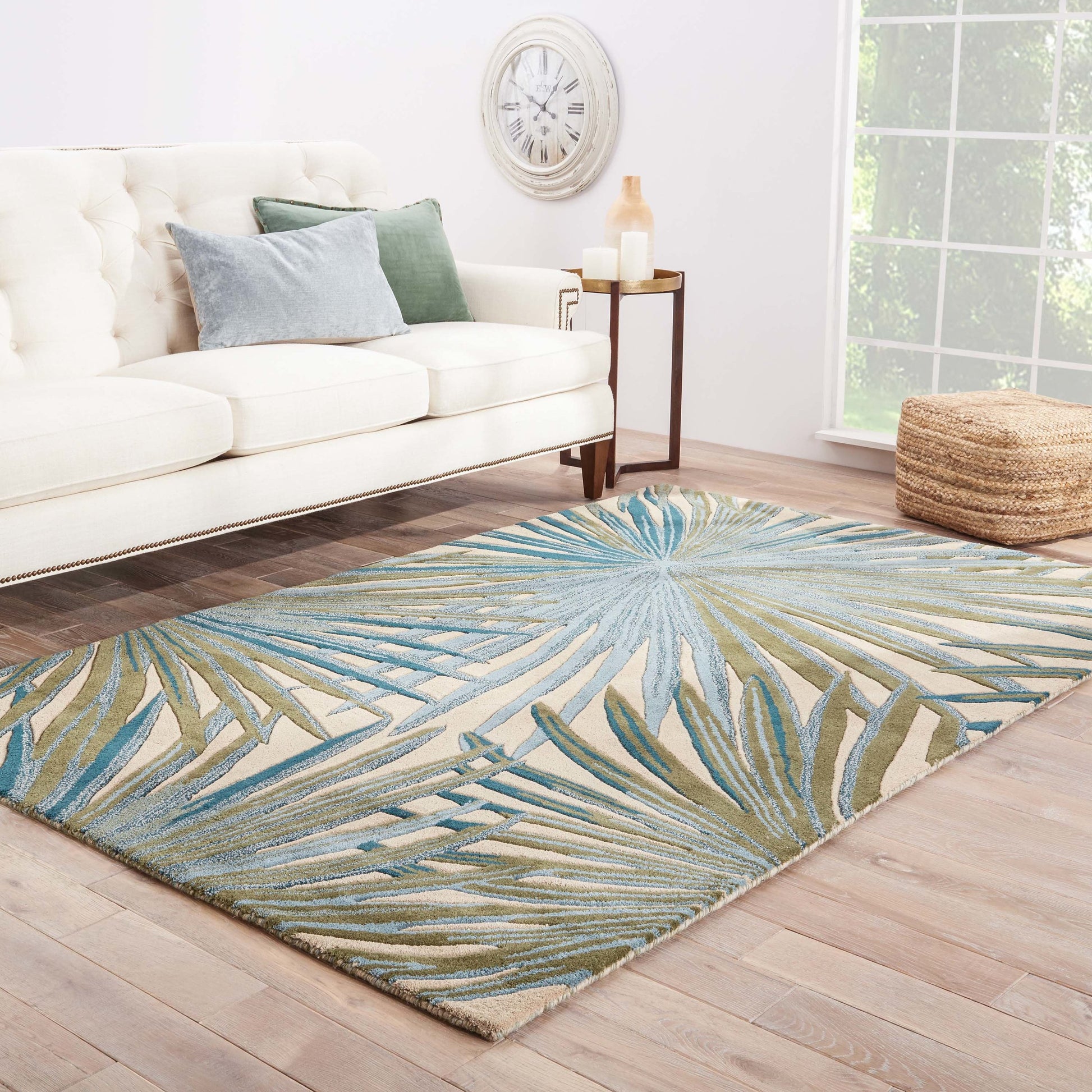 Coastal Seaside COS33 Rug by Jaipur Living in blue, green. Made from 100% wool in a unique style.