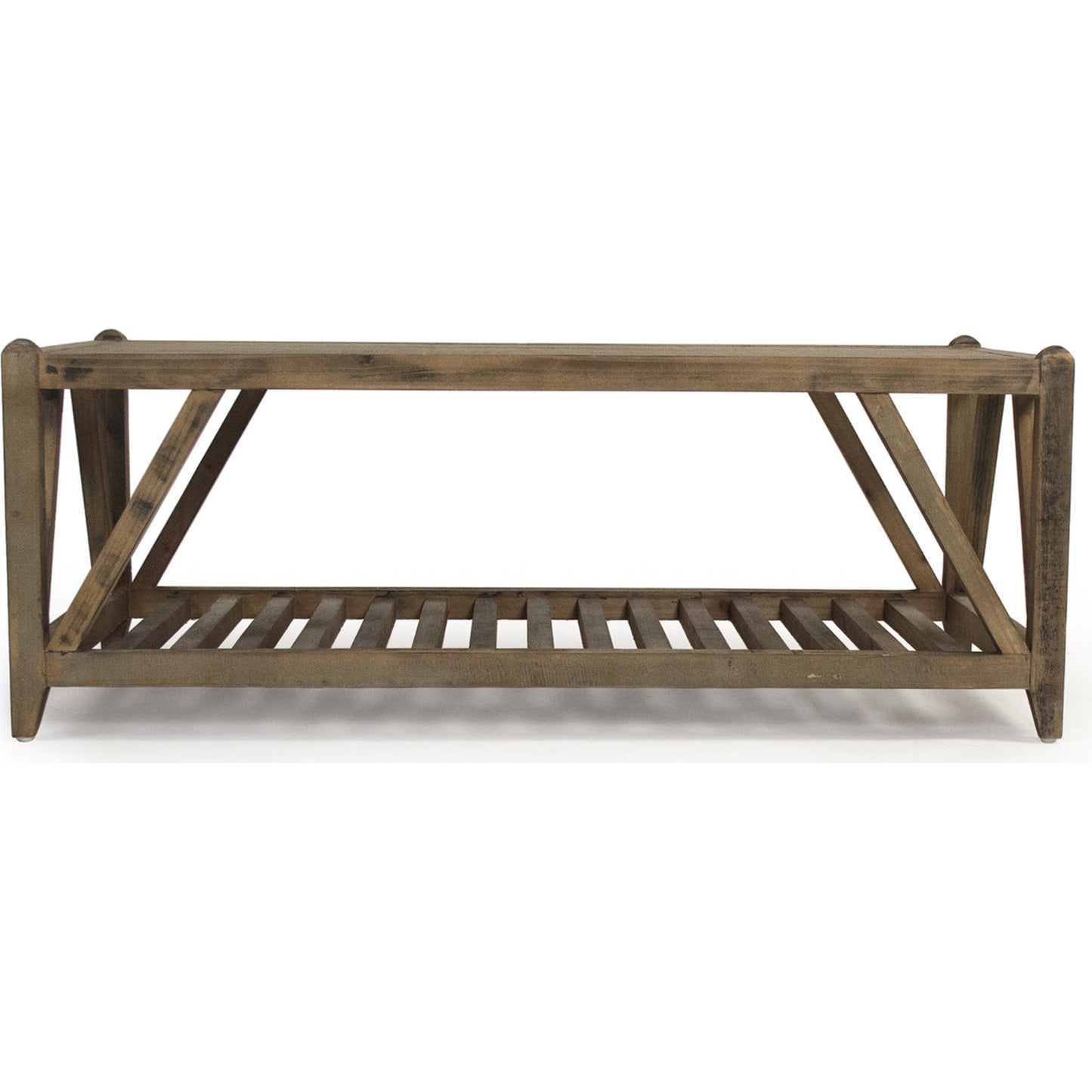 004 S-337772 | Additional Silo | Mathis Coffee Table by Zentique in distressed brown and recycled pine. Made from recycled pine in a cottage & farmhouse style.