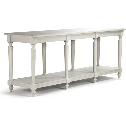 Alsace Buffet Table by Zentique in limed gray and oak. Made from oak in a traditional style.