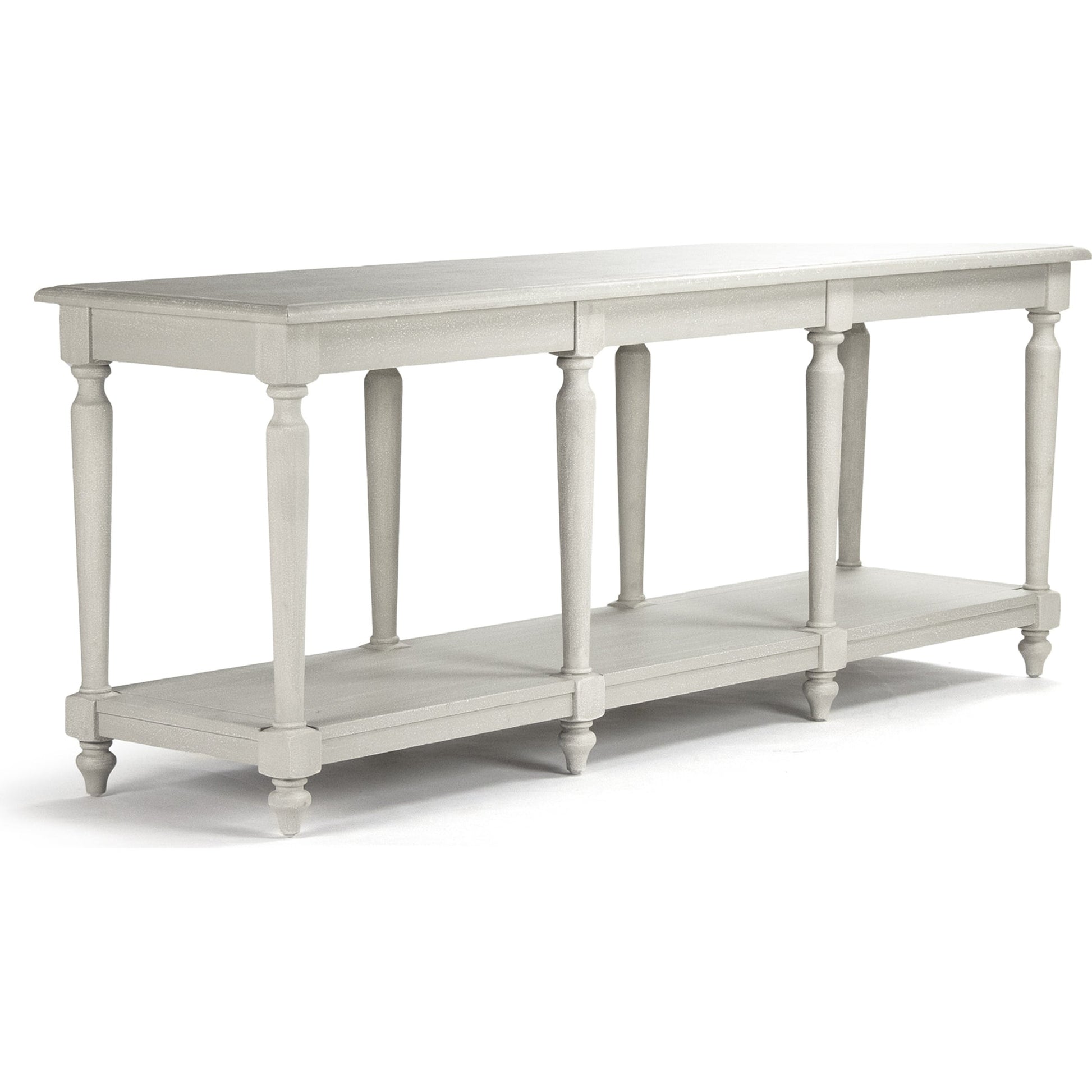 Alsace Buffet Table by Zentique in limed gray and oak. Made from oak in a traditional style.