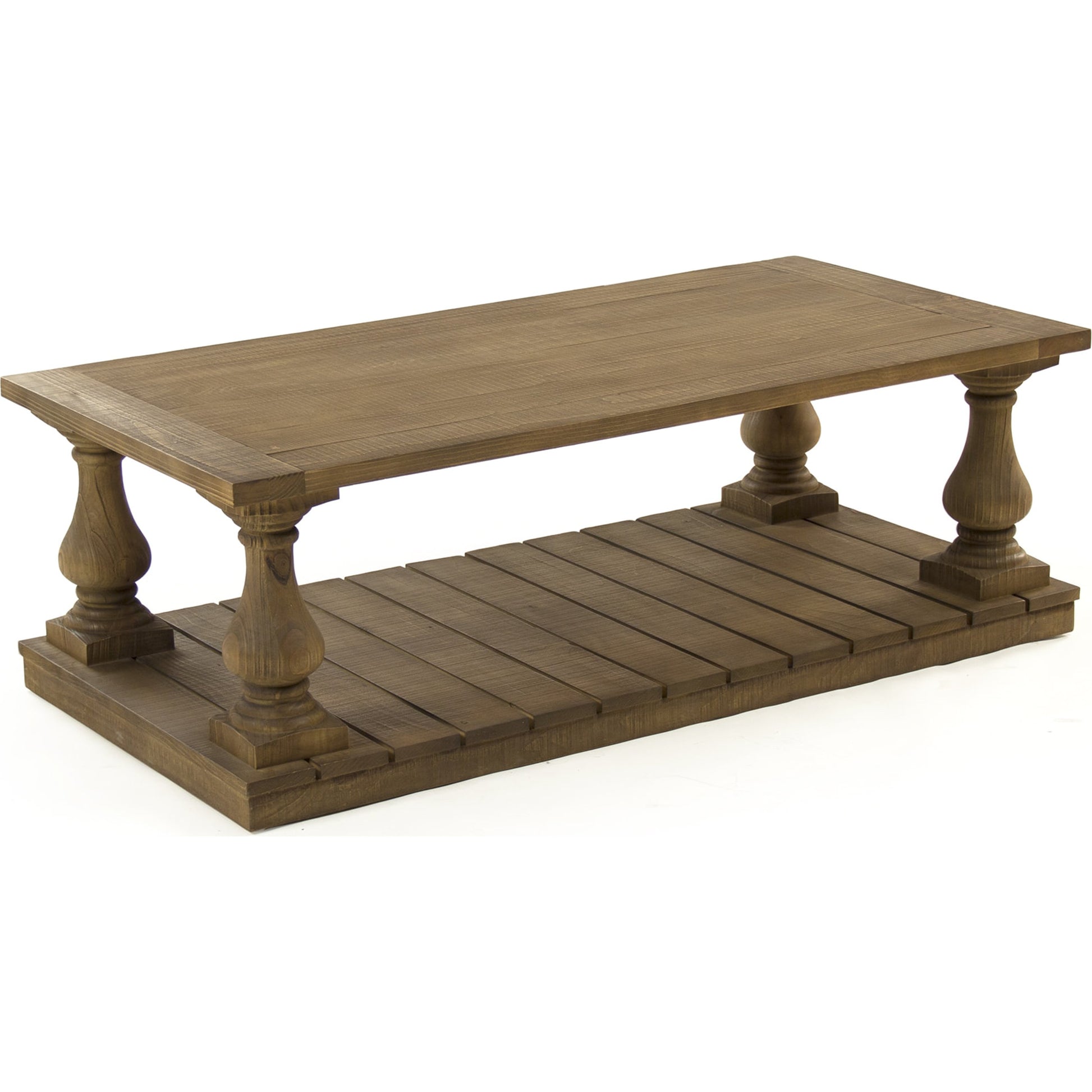 Bellamy Coffee Table by Zentique in stained natural and oak. Made from pine in a cottage & farmhouse style.