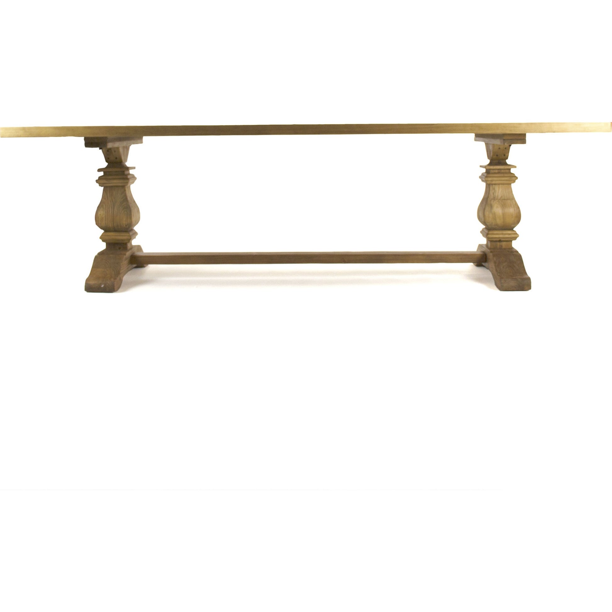 Avery Dining Table by Zentique in stained natural and pine. Made from pine in a cottage & farmhouse style.