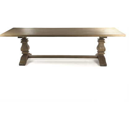 Avery Dining Table by Zentique in stained natural and pine. Made from pine in a cottage & farmhouse style.