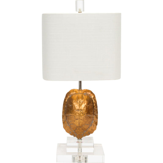 Tortoise Accent Lamp by Couture Lamps in india gold. Made from resin, crystal in a eclectic & global style.