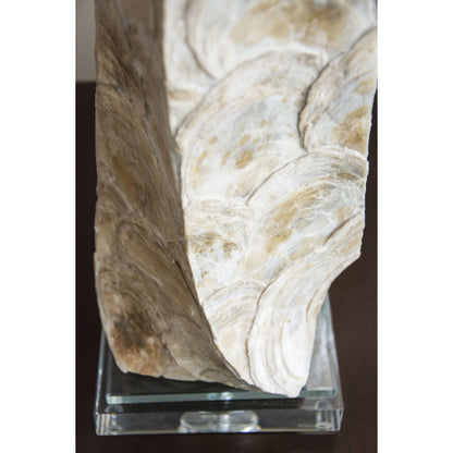 Del Mar Table Lamp by Couture Lamps in natural capiz shell, crystal. Made from capiz shell, crystal, resin in a modern style.