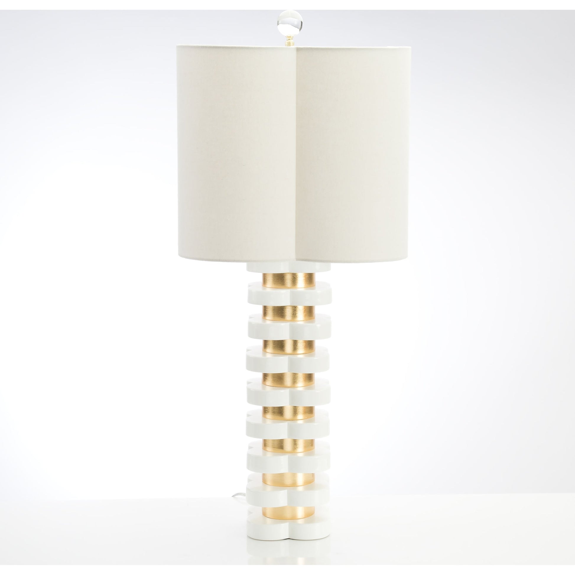 Quatrefoil Lamp by Couture Lamps. Made from mdf in a modern style.