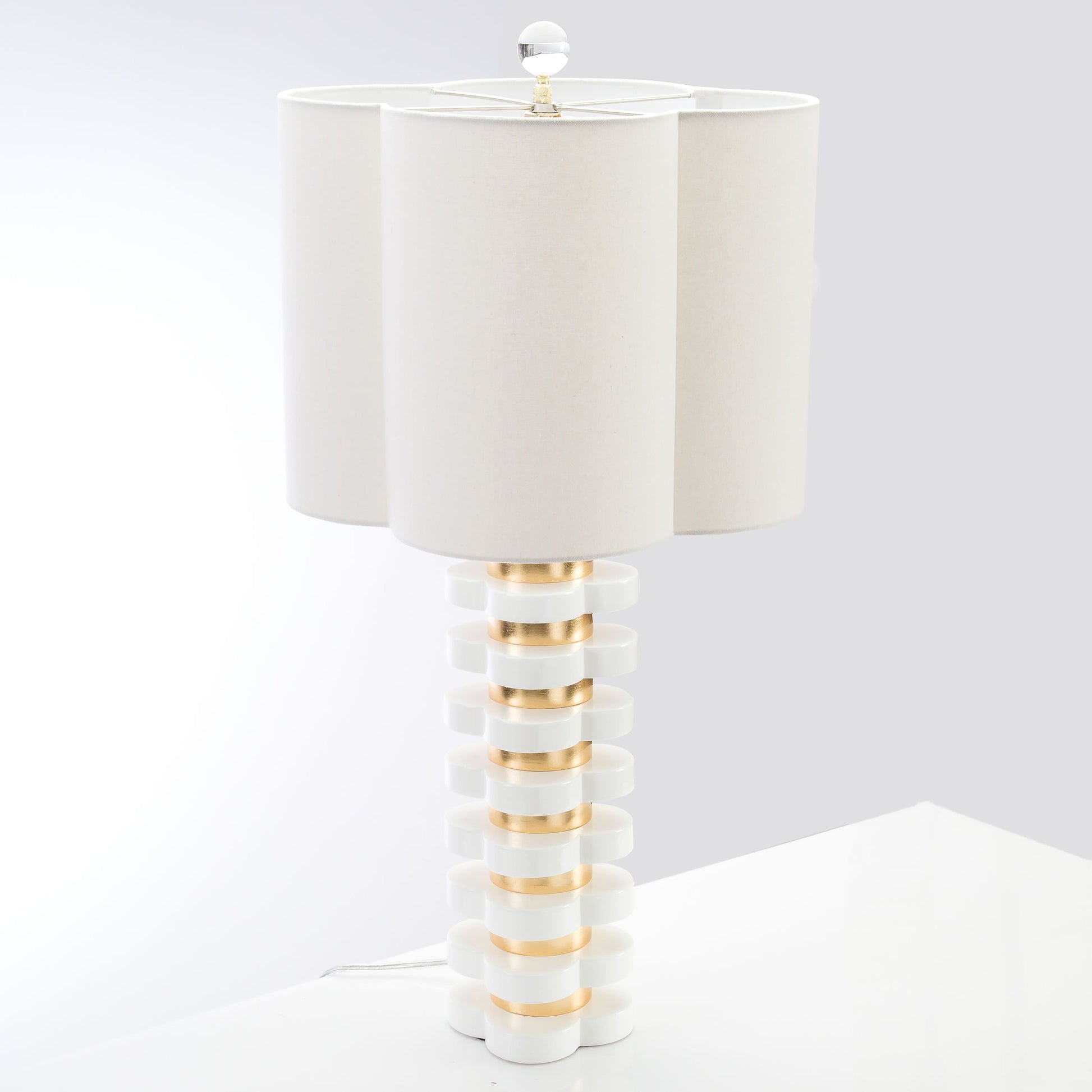 Quatrefoil Lamp by Couture Lamps. Made from mdf in a modern style.