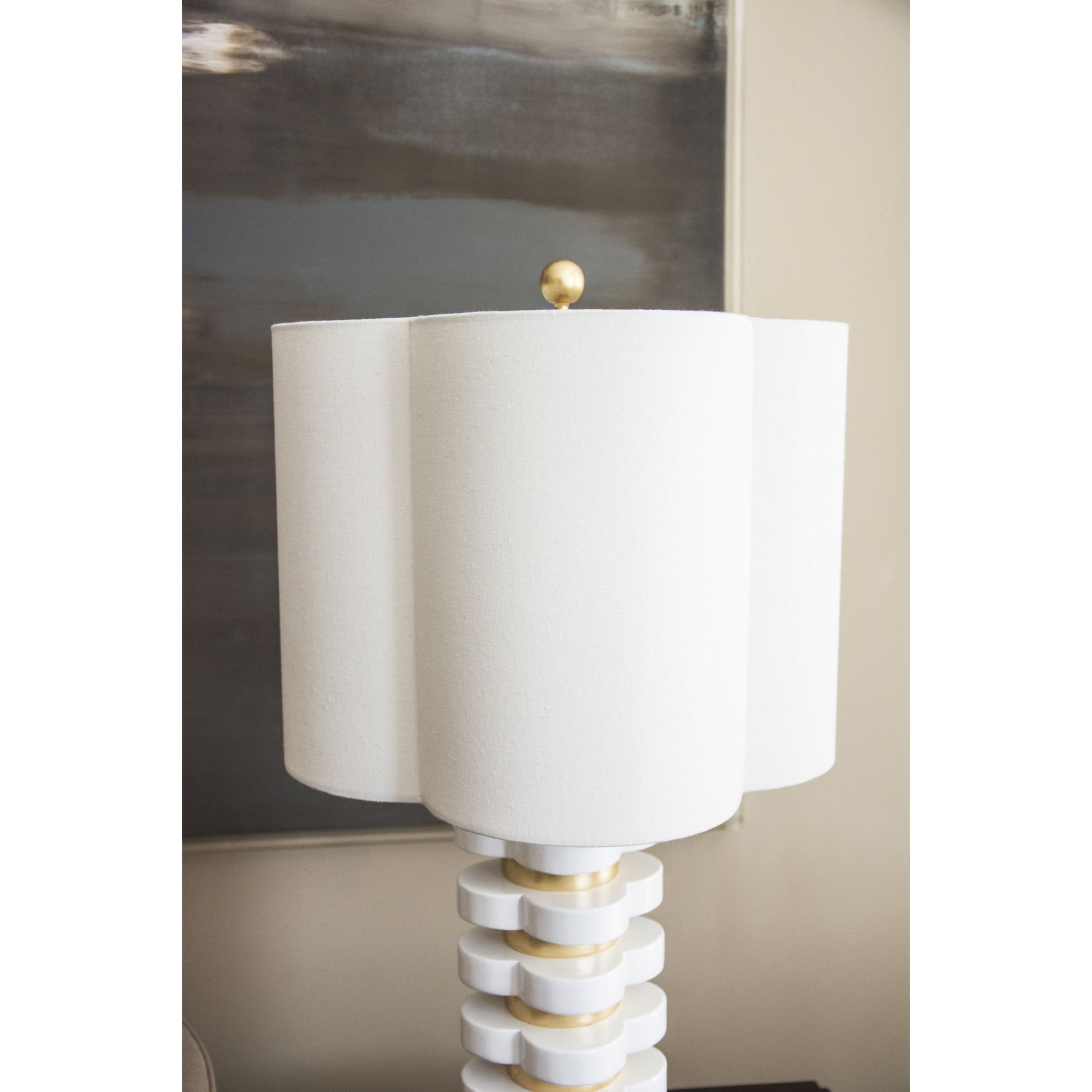 Quatrefoil Lamp by Couture Lamps. Made from mdf in a modern style.
