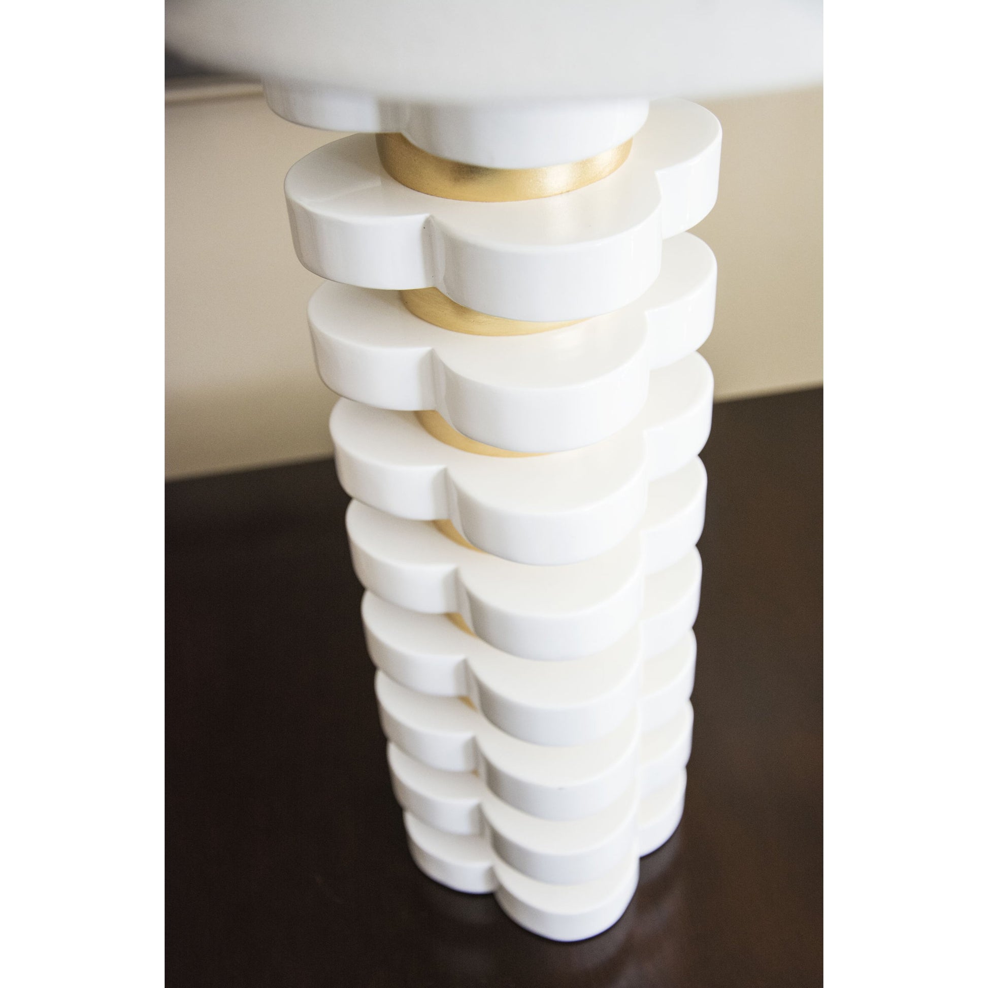 Quatrefoil Lamp by Couture Lamps. Made from mdf in a modern style.