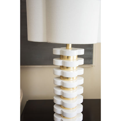 Quatrefoil Lamp by Couture Lamps. Made from mdf in a modern style.