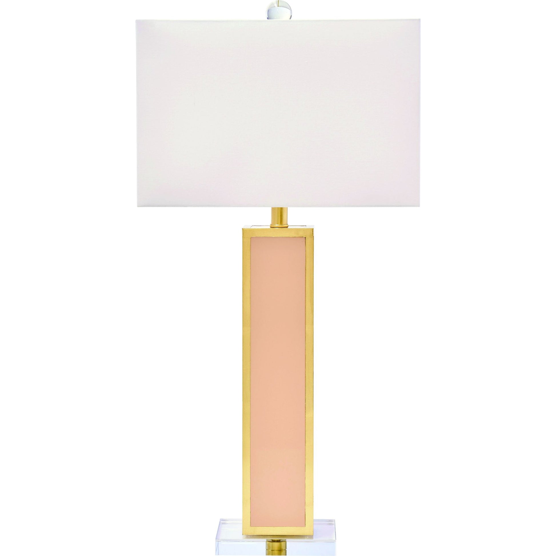 Blair Lamp by Couture Lamps in white, silver leaf, clear optic crystal. Made from resin, mdf, crystal in a transitional style.