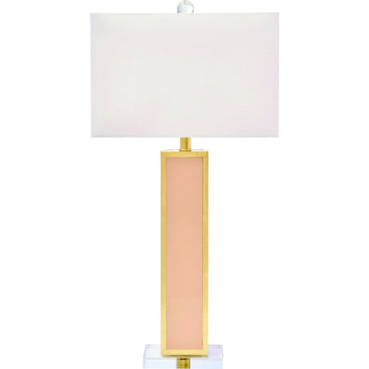 Blair Lamp by Couture Lamps in white, silver leaf, clear optic crystal. Made from resin, mdf, crystal in a transitional style.