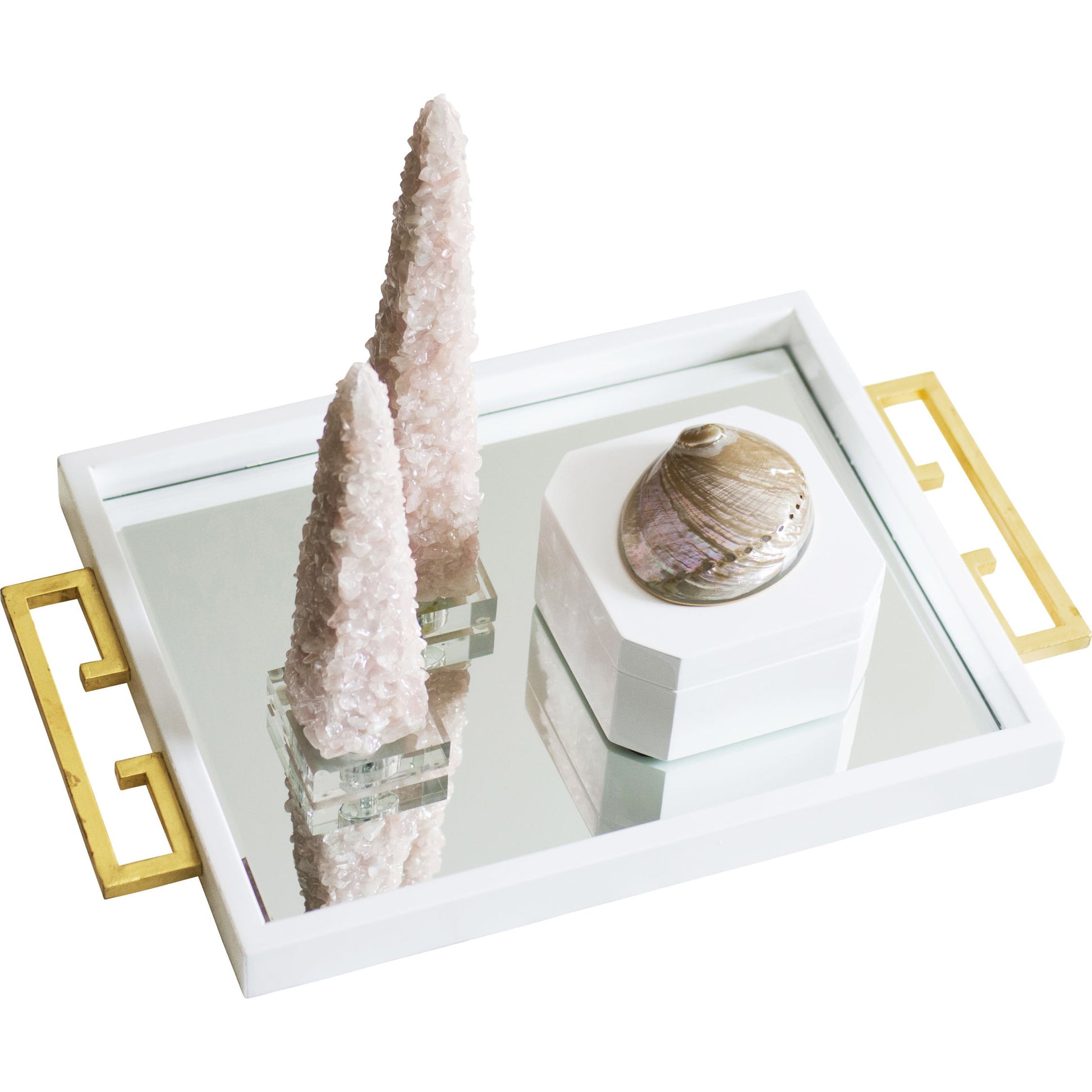 Avondale Tray by Couture Lamps. Made from mdf, mirror, iron in a eclectic & global style.