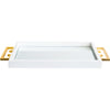 High Gloss White Lacquer, Gold Leaf