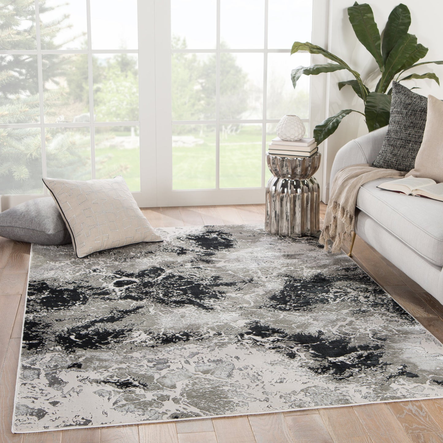 007 SI-2386034,SR-783512,SR-783516 | Lifestyle | Catalyst CTY01 Rug by Jaipur Living in black, gray. Made from unique in a unique style.
