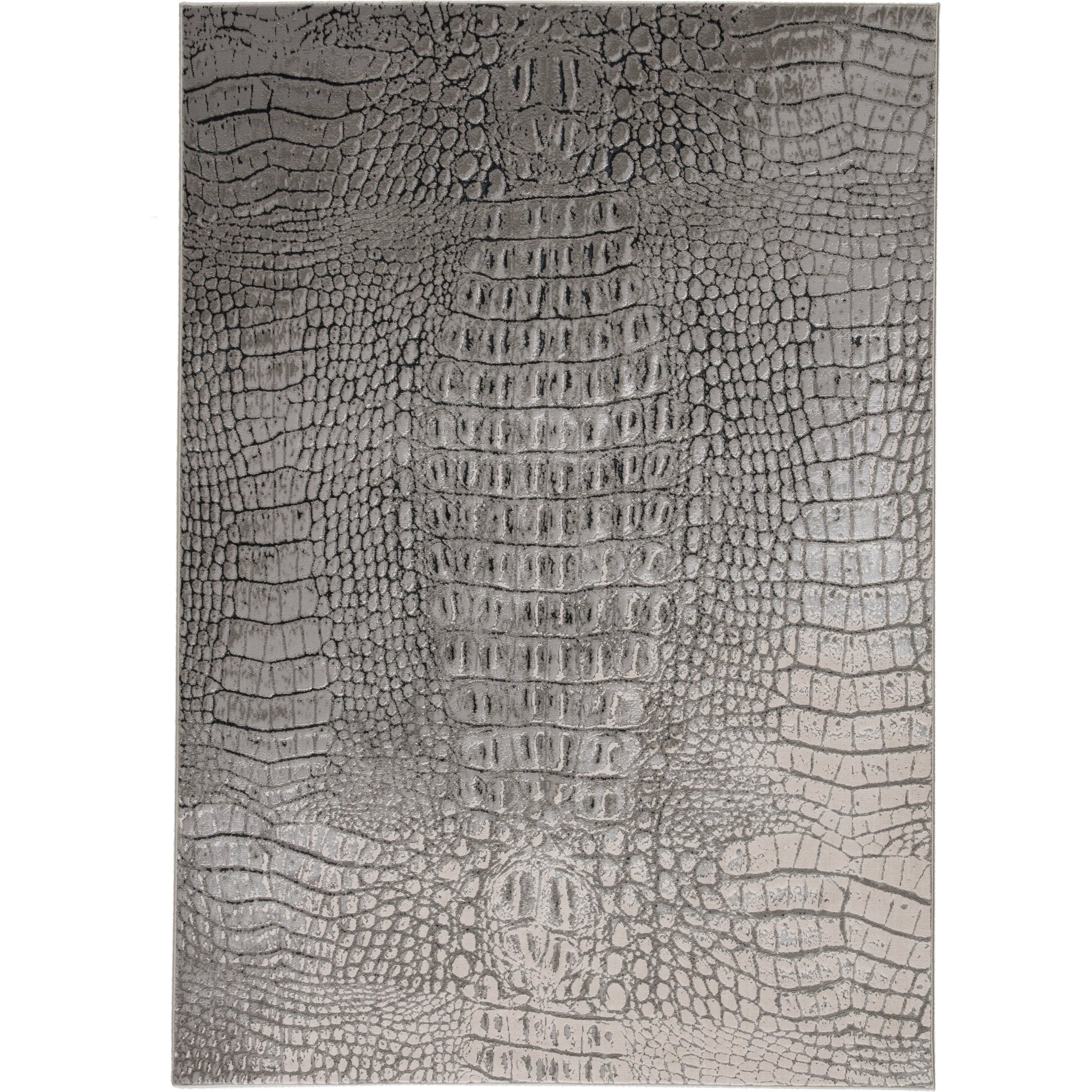 Canberra Rug by Jaipur Living in gray, black. Made from 35% metallic polyester 35% polypropylene 30% polyester in a unique style.