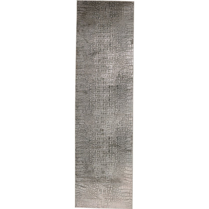 Canberra Rug by Jaipur Living in gray, black. Made from 35% metallic polyester 35% polypropylene 30% polyester in a unique style.