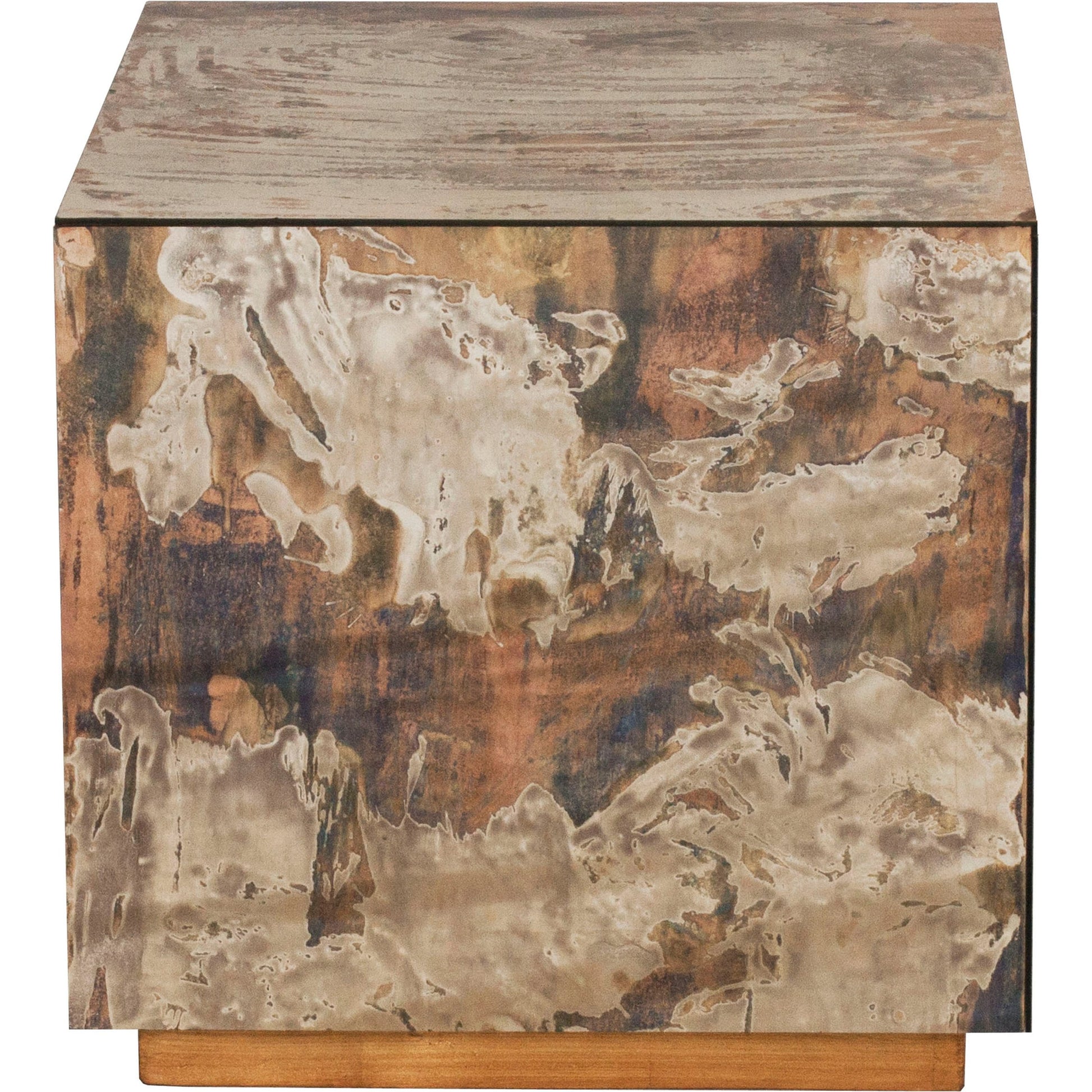 Cubo Cocktail Cube by Worlds Away. Made from glass, mdf, mirror in a modern style.