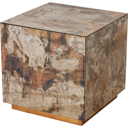 Cubo Cocktail Cube by Worlds Away. Made from glass, mdf, mirror in a modern style.