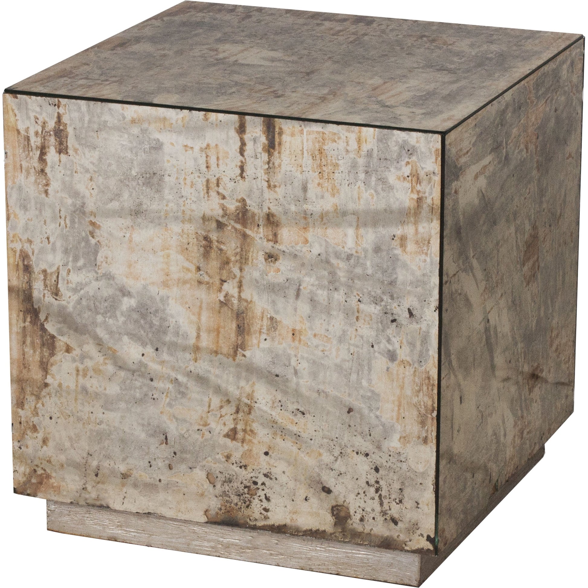 Cubo Cocktail Cube by Worlds Away. Made from glass, mdf, mirror in a modern style.