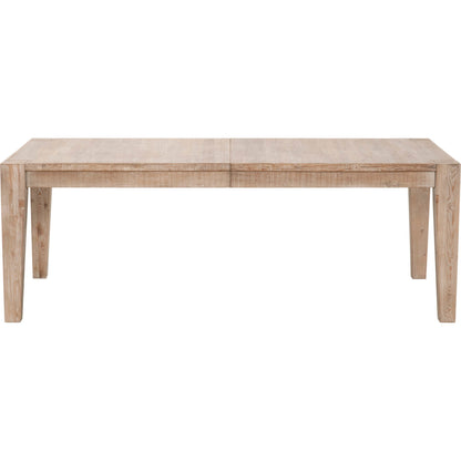 Canal Dining Table by Essentials For Living in smoke gray pine, brushed gold inlay. Made from reclaimed pine, reclaimed pine veneer, metal in a cottage & farmhouse style.