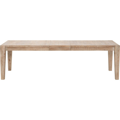 Canal Dining Table by Essentials For Living in smoke gray pine, brushed gold inlay. Made from reclaimed pine, reclaimed pine veneer, metal in a cottage & farmhouse style.