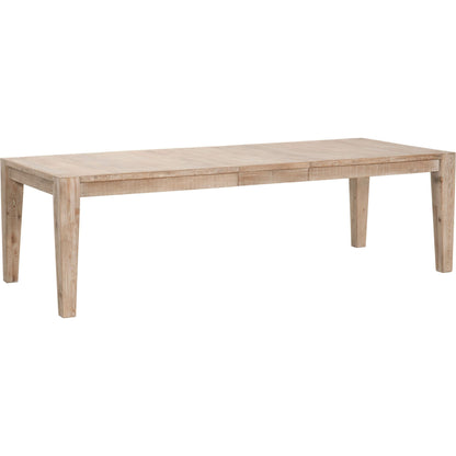 Canal Dining Table by Essentials For Living in smoke gray pine, brushed gold inlay. Made from reclaimed pine, reclaimed pine veneer, metal in a cottage & farmhouse style.