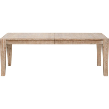 Canal Dining Table by Essentials For Living in smoke gray pine, brushed gold inlay. Made from reclaimed pine, reclaimed pine veneer, metal in a cottage & farmhouse style.
