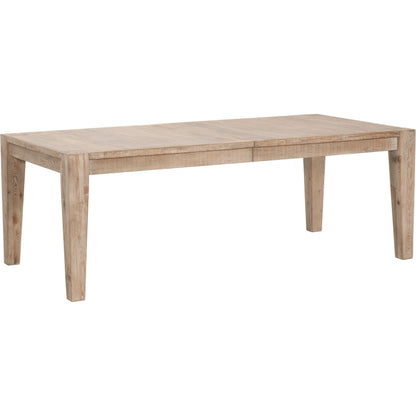 Canal Dining Table by Essentials For Living in smoke gray pine, brushed gold inlay. Made from reclaimed pine, reclaimed pine veneer, metal in a cottage & farmhouse style.