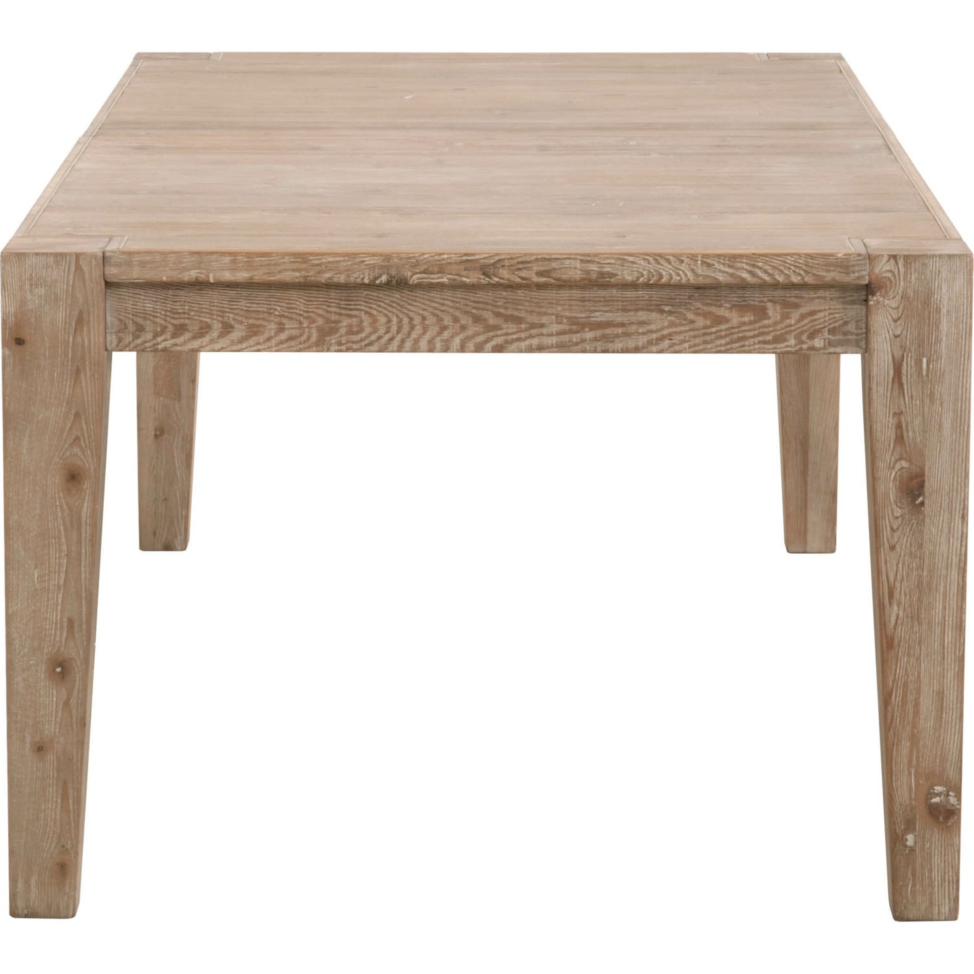 Canal Dining Table by Essentials For Living in smoke gray pine, brushed gold inlay. Made from reclaimed pine, reclaimed pine veneer, metal in a cottage & farmhouse style.