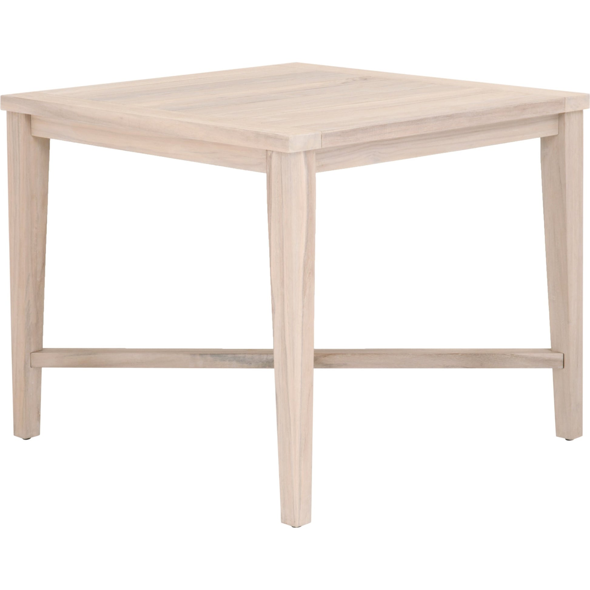 Carmel Square Counter Table by Essentials For Living in gray. Made from solid teak in a coastal style.