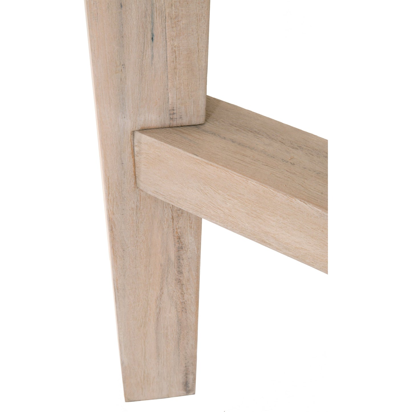 006 SR-789346 | Closeup | Carmel Square Counter Table by Essentials For Living in gray. Made from solid teak in a coastal style.