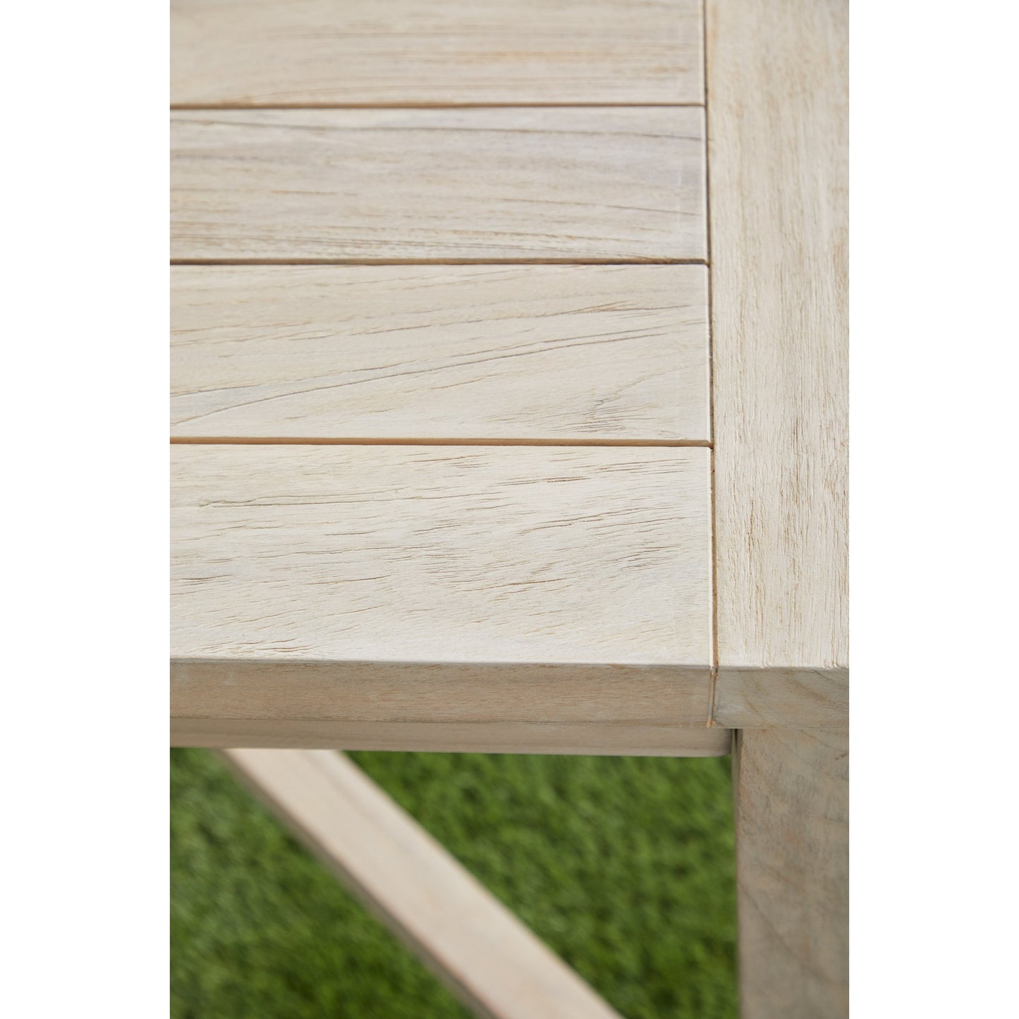 010 SR-789346 | Closeup | Carmel Square Counter Table by Essentials For Living in gray. Made from solid teak in a coastal style.