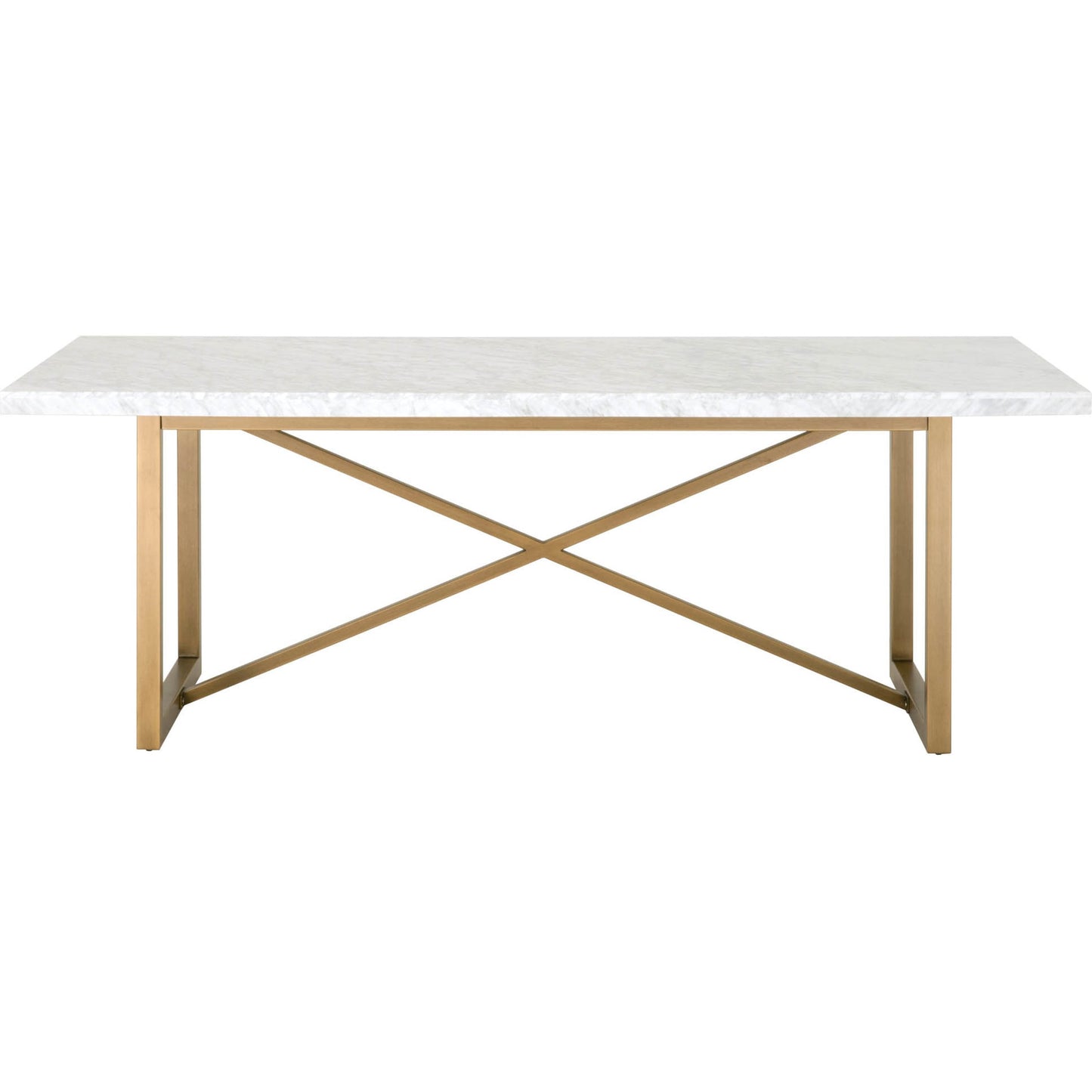 002 SR-387137 | Additional Silo | Carrera Dining Table by Essentials For Living in white carrera marble, brushed gold. Made from marble veneer over mdf, metal in a modern style.