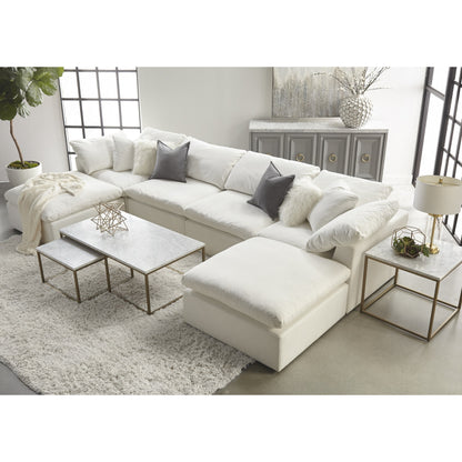 Carrera Nesting Coffee Table by Essentials For Living in white carrera marble, brushed gold. Made from marble veneer over mdf, metal in a modern style.