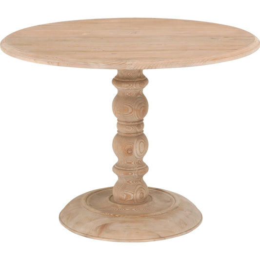 Chelsea Dining Table by Essentials For Living in smoke gray. Made from solid reclaimed pine, reclaimed pine veneer in a cottage & farmhouse style.