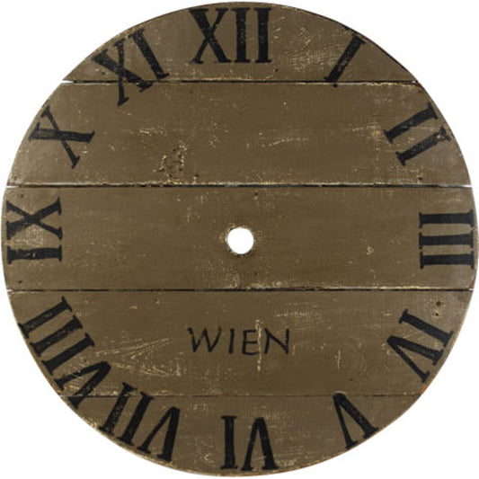Clock Face by Zentique in recycled wood. Made from recycled wood in a traditional style.